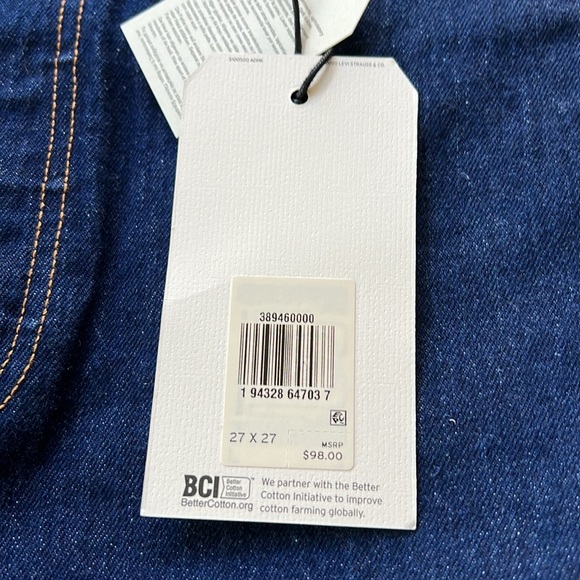 Women’s Levi ribcage straight ankle 27x27 button fly trucker waist - Picture 9 of 9